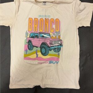 Ford Bronco Kids T-Shirt - Cream & Pink